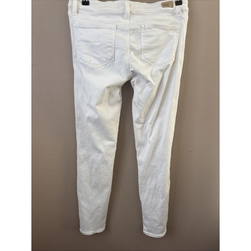 PAIGE Verdugo Ankle Skinny Jeans Women’s 28 Crisp White Mid Rise Denim - Picture 7 of 9